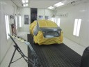 A neat and clean and professional refinishing department is located at Sunshine Collision Center, Boca Raton, FL, 33431