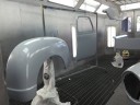 A clean and neat refinishing preparation area allows for a professional job to be done at Concours Elite Collision Center, Chico, CA, 95926.