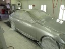 A clean and neat refinishing preparation area allows for a professional job to be done at Body Best Collision Center, Inc., Sonoma, CA, 95476.