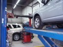 Professional vehicle lifting equipment at Olender's Body Shop, Inc., located at Vernon Rockville, CT, 06066, allows our damage estimators a clear view of all collision related damages.